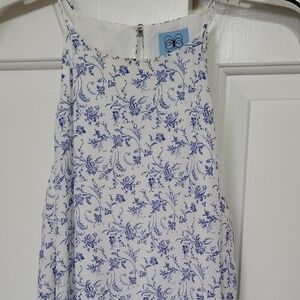 CeCe Blue and White Floral Dress